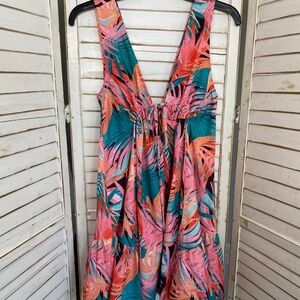 Tropical Floral Cupshe Swimsuit Cover